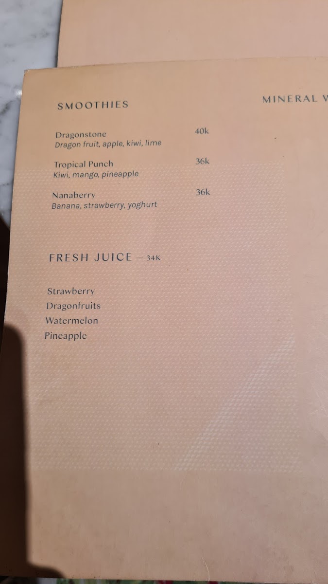 Chéri Patisserie & Brasserie Menu - Image 1